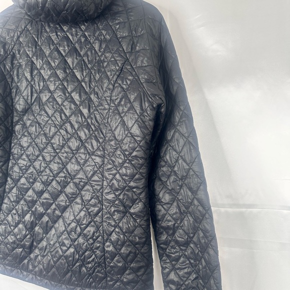 Free Country Charcoal Quilted Hooded Jacket Size M 100% Nylon - Picture 9 of 16